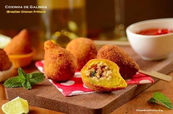 Coxinha de Frango ou Coxinha de Galinha (Brazilian Chicken Fritters) brazilian-chicken-fritters