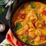 One Pot Shrimp in Coconut Sauce