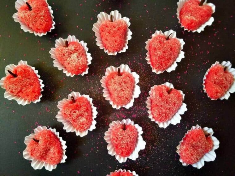 Strawberry brigadeiros from Easy and Delish.Com Strawberry-brigadeiros