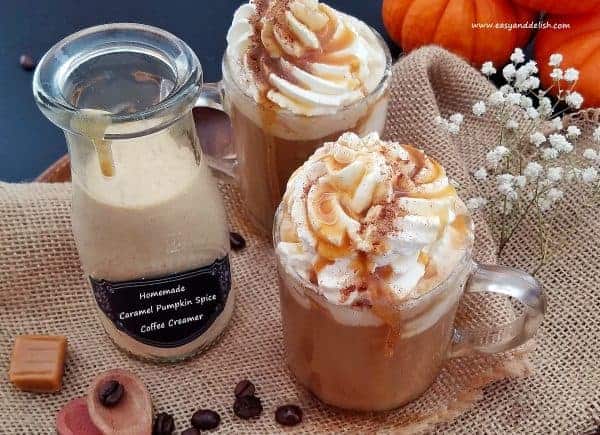 Homemade Caramel Pumpkin Spice Coffee Creamer — featured Homemade-Caramel-Pumpkin-Spice-Coffee-Creamer