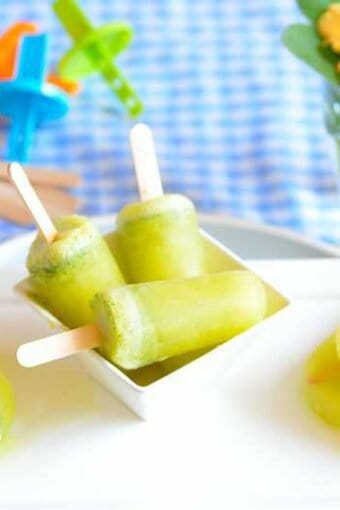 Pineapple -mint-popsicles, Picolé-abacaxi-hortelã