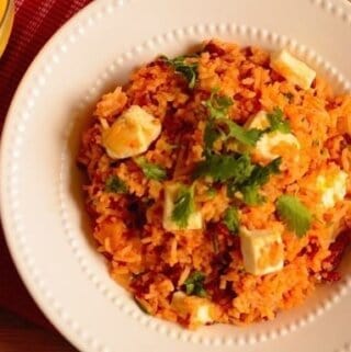 Rice-with-jerked-beef and acorn squash-and-cheese or Arroz com carne seca quibebe e queijo coalho