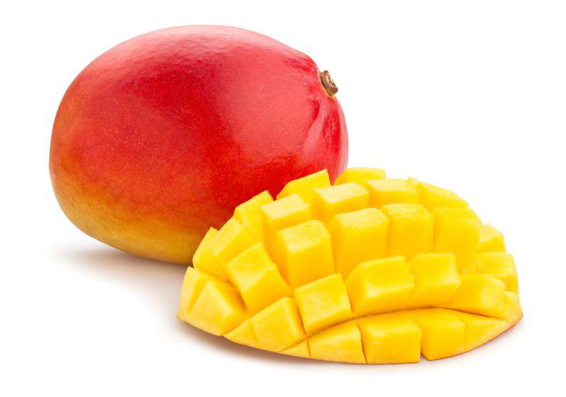 Sliced mangoes.