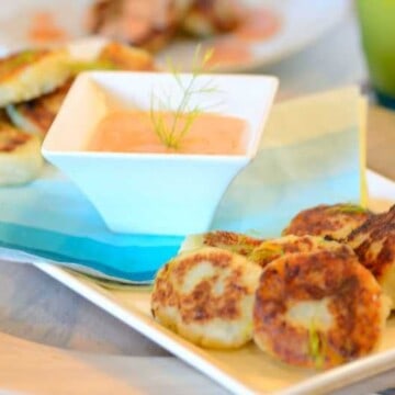 Pan fried potato patties or Bolinho de batata