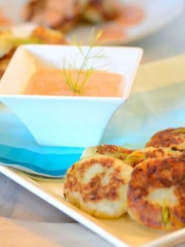 Pan fried potato patties or Bolinho de batata