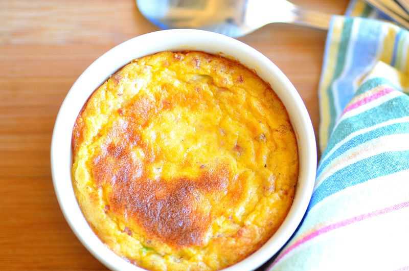 Soufflé A close up of butternut squash souffle