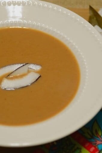 A plate of coconut beans