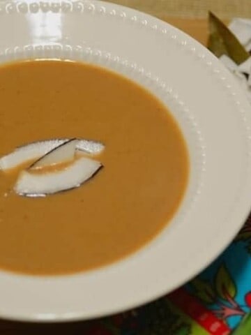 A plate of coconut beans