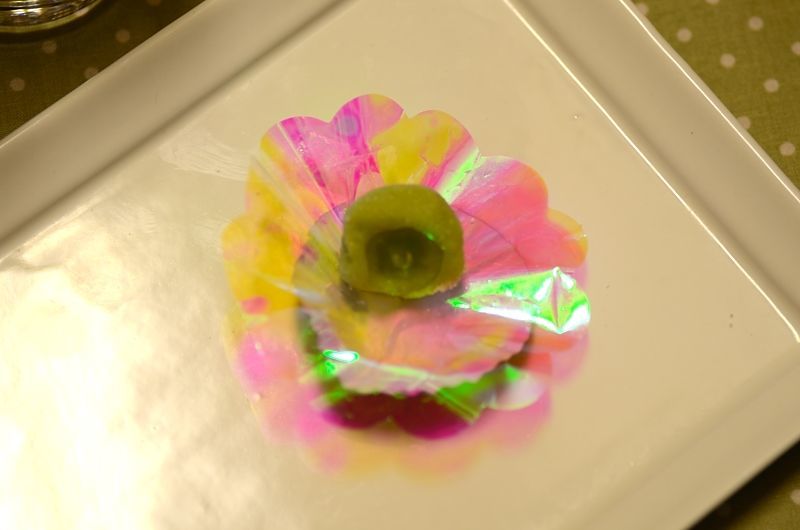 a close of a grape candy
