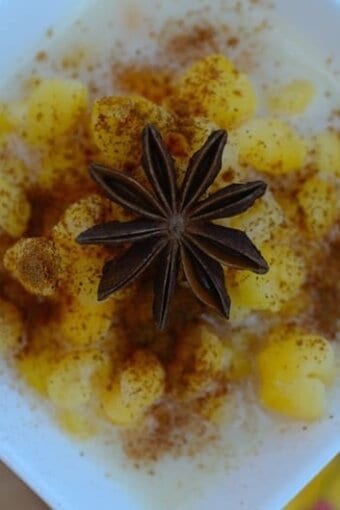 Sweet-corn-coconut-pudding, Mungunza-doce, canjica