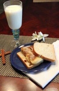 Cartola Sandwich cartola dish with milk on the side