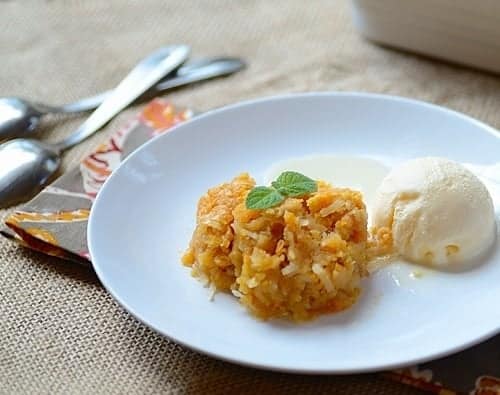 Cocada de Forno de Batata Doce (Coconut-Sweet Potato Custard Casserole)