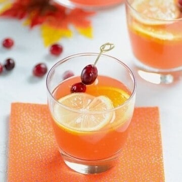 Brazilian Recipe - Sparkling Cranberry Passion Fruit Cocktail