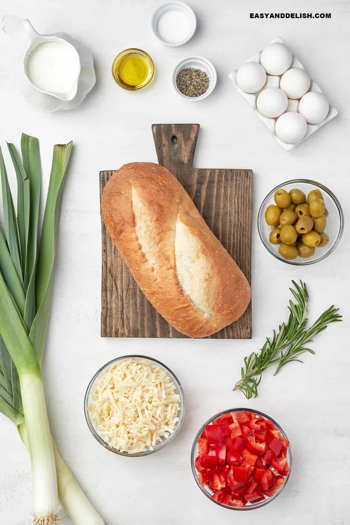 recipe ingredients on a table.