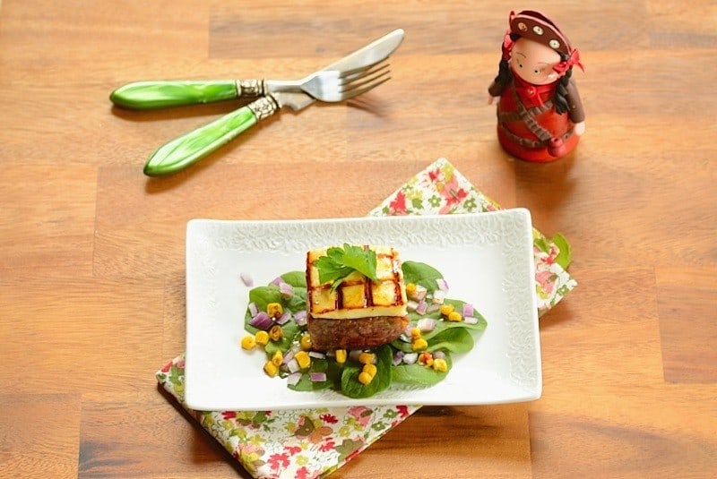 Sun-cured beef with grilled halloumi cheese/ Carne de sol com queijo de coalho... Carne de sol com queijo de coalho...