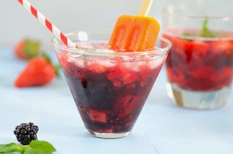 Berry Caipilé with Tangerine Popsicle Berry Caipilé with Tangerine Popsicle