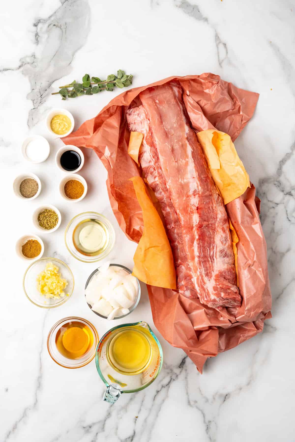 recipe ingredients on a table.