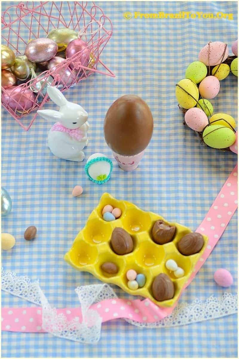 Chocolate and candy Easter eggs
