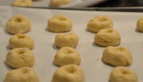 Dough rolled into balls