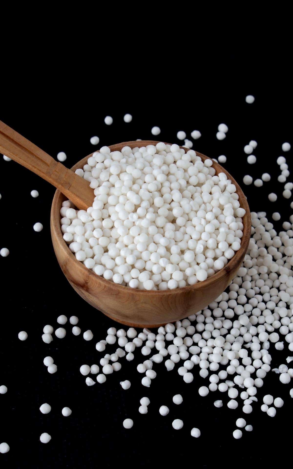 a bowl of tapicoa pearls