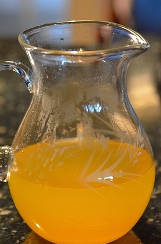 Blended and strained liquid