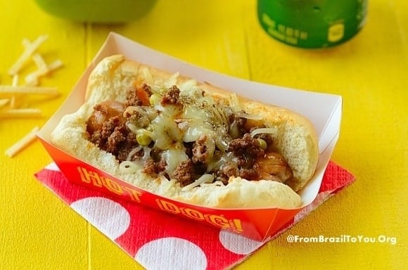 Tradicional Brasilian Hot Dog Stock Photo - Image of garlic