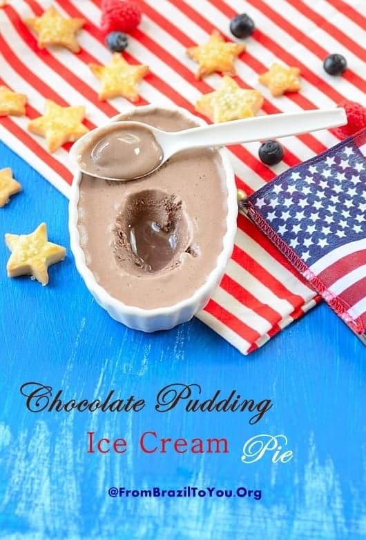 Chocolate Pudding Ice Cream Pie -- Happy Birthday, America!!!!!!!!