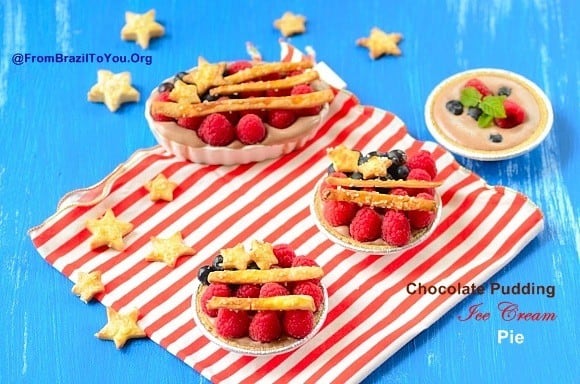 Chocolate Pudding Ice Cream Pie — Happy Birthday, America!!!!!!!! Chocolate-pudding-ice-cream-pie