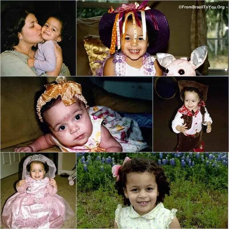 montage of pictures of hannah as a child