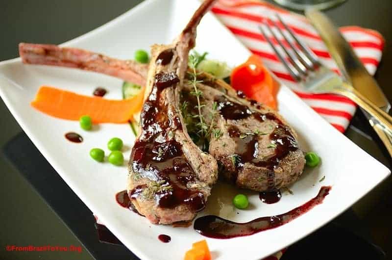 Pan-Seared Lamb Chops with Blueberry-Balsamic Reduction...A quick-to-prepare, made-to-impress restaurant-style dish!!!!