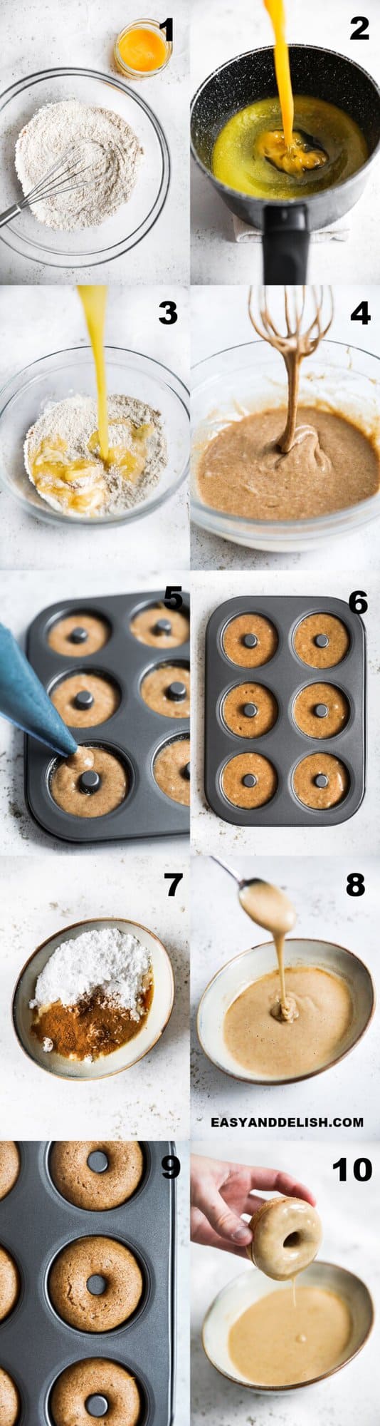 image collage showing the step by step of the recipe