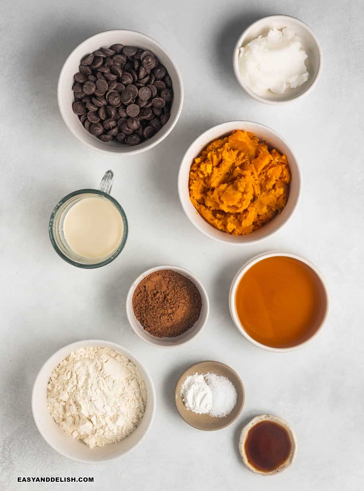 dessert ingredients on a table.