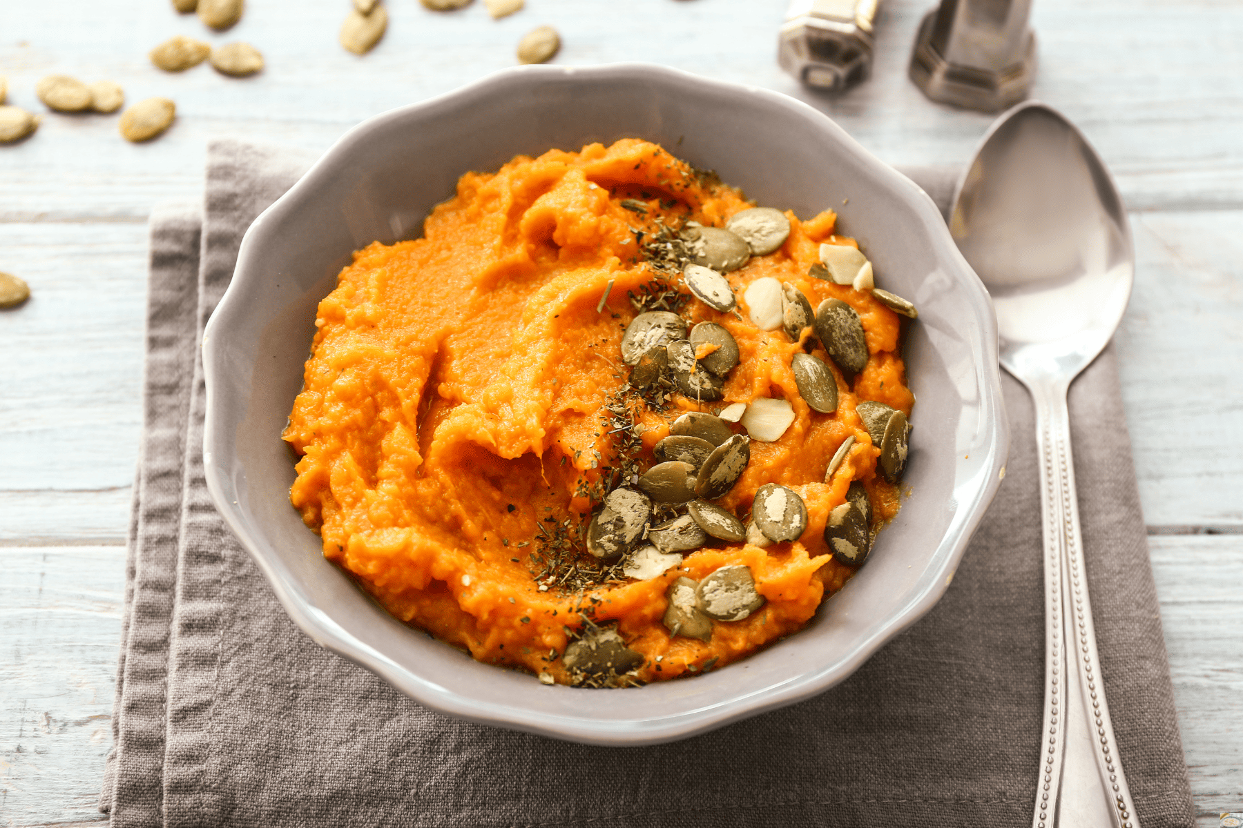 Holiday side in a bowl with spoon on the side. 