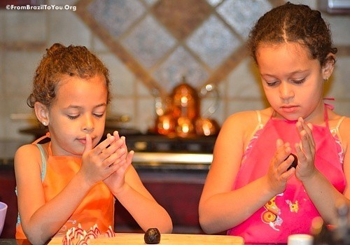 My children making cookies...