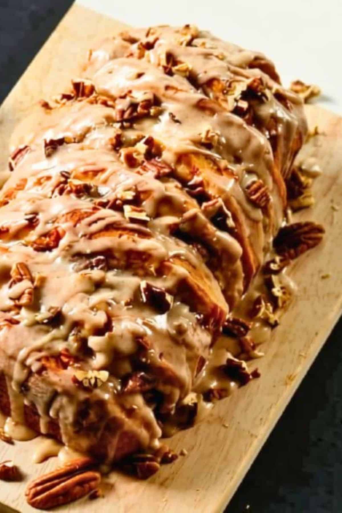 Pumpkin Pie Spice Pull-Apart Bread layers