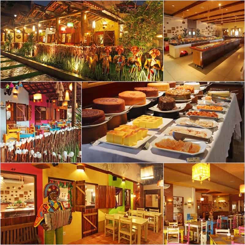 Photo montage of various restaurants in Recife and Olinda, Brazil