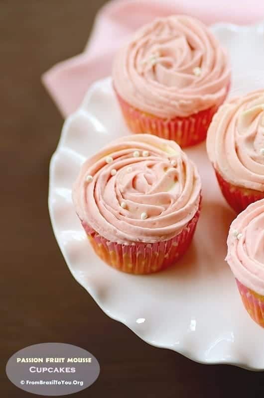 Passion Fruit Mousse Cupcakes... So luscious and perfect for several occasions such as Valentine's Day, Baby Showers, and Mother's Day!!!