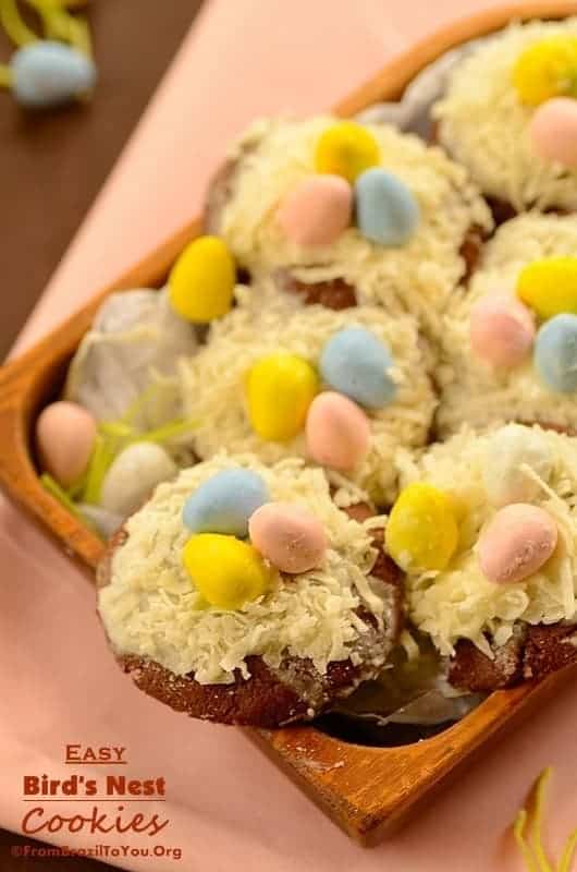 Easy birds nest cookies