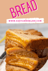 close up of easy moist banana bread