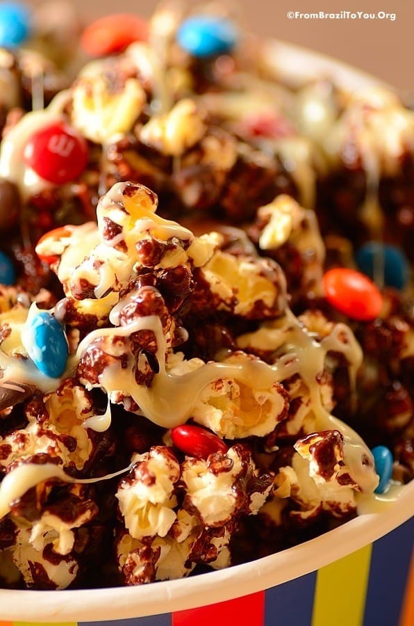 close up of Chocolate Popcorn