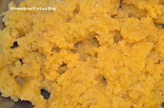 coxinha dough before it has been kneaded