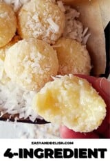 close up of Brazilian coconut balls