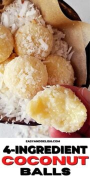 close up of Brazilian coconut balls