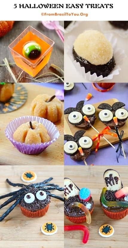 5 Halloween Easy Treats image collage