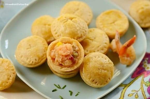 shrimp pot pies in a platter