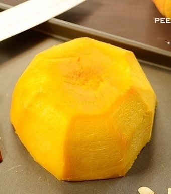 Peeled pumpkin