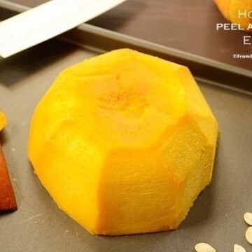 Peeled pumpkin