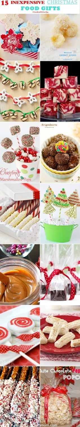 Photo montage of Christmas food gifts