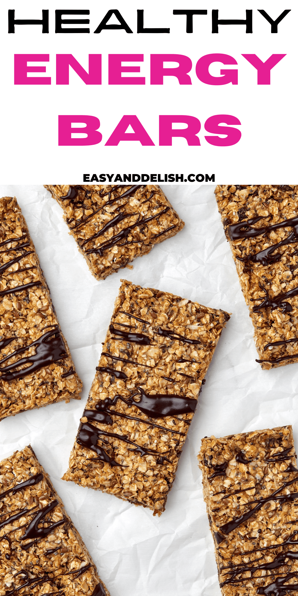 several healthy homemade energy bars spread over a table.