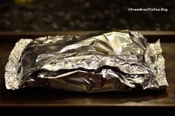 wrapped baby potatoes in aluminum foil